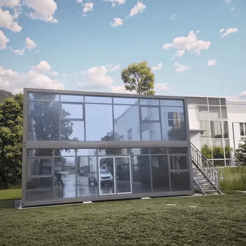 ห้องซันเคลือบสองชั้นบ้านคอนเทนเนอร์สำเร็จรูปแบบขยายได้ ห้องซันเคลือบสองชั้นบ้านคอนเทนเนอร์สำเร็จรูปแบบขยายได้