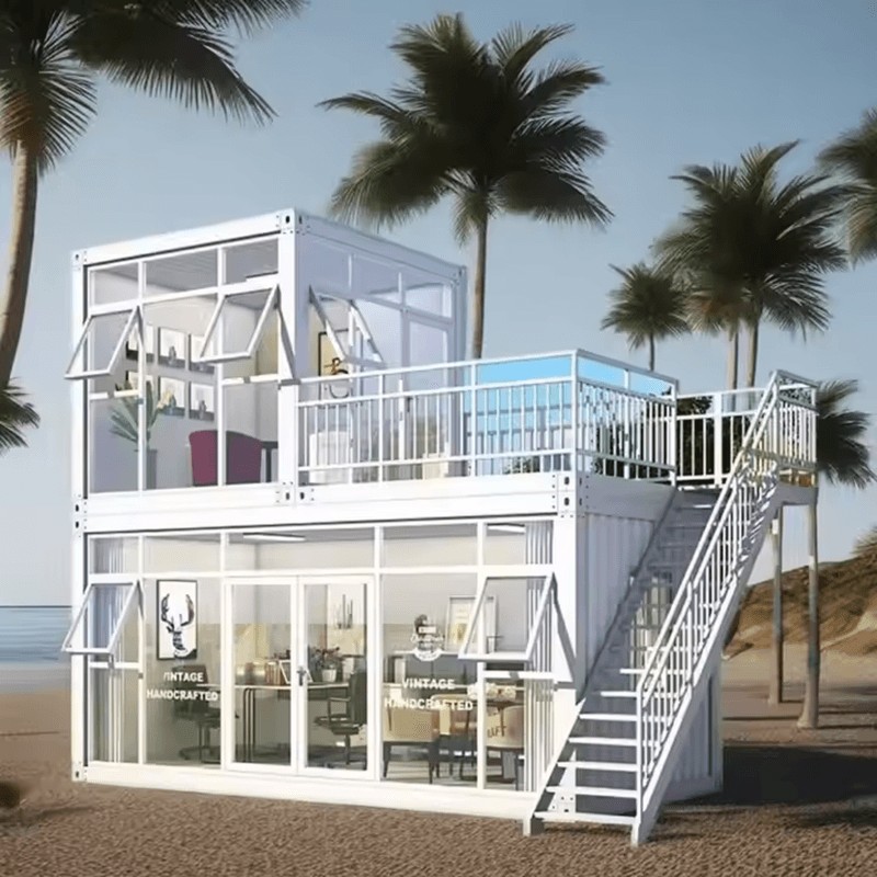 ห้องซันเคลือบสองชั้นบ้านคอนเทนเนอร์สำเร็จรูปแบบขยายได้ ห้องซันเคลือบสองชั้นบ้านคอนเทนเนอร์สำเร็จรูปแบบขยายได้