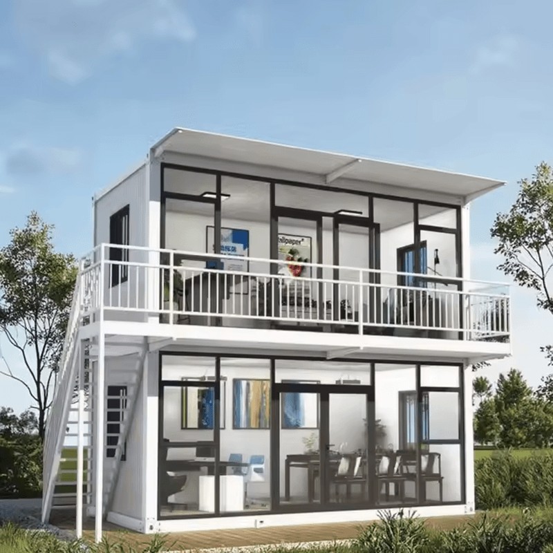 ห้องซันเคลือบสองชั้นบ้านคอนเทนเนอร์สำเร็จรูปแบบขยายได้ ห้องซันเคลือบสองชั้นบ้านคอนเทนเนอร์สำเร็จรูปแบบขยายได้